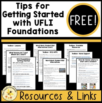 Preview of FREE - Tips for Getting Started with UFLI Foundations Phonics Program
