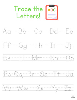 FREE Trace the Alphabet Handout by Inspired Learning Designs | TPT