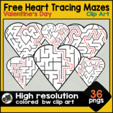 FREE Tracing Heart Mazes Motor Skills Pencil Control Valen