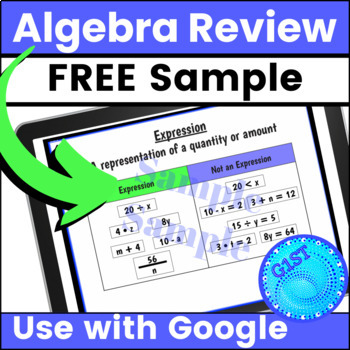 Preview of FREE Translating Algebraic Expressions CCSS 5.OA.A.2  Digital with Google Slides