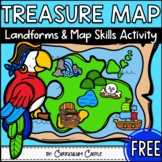 FREE Treasure Map: Landforms & Map Skills Activity
