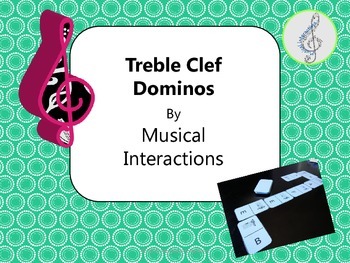 Preview of FREE Treble Clef Dominos - Great for Music Centers or Sub Activity