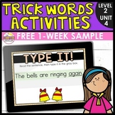 FREE Trick Words Practice Level 2 Unit 4 Google Slides
