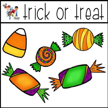 Preview of FREE! Trick-or-Treat Clipart Set