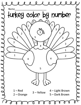 Turkey Color By Number 2