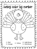 FREE Turkey Color by Number!