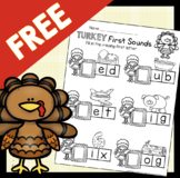 FREE Turkey Missing First Sounds - Initial letter sounds -