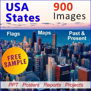 Preview of FREE - U.S. States | State Report | State Research Project | "Silhouettes"