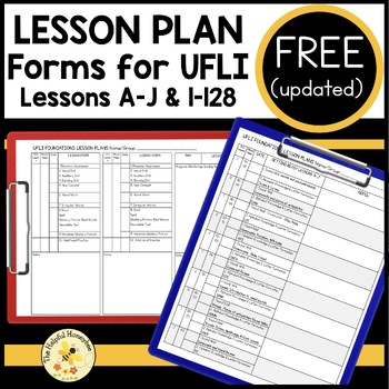 Preview of FREE UFLI Foundations Aligned: Lesson Plan Forms
