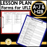 FREE UFLI Foundations Aligned: Lesson Plan Forms