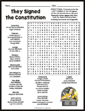 FREE US Constitution Day Word Search Puzzle Worksheet Activity