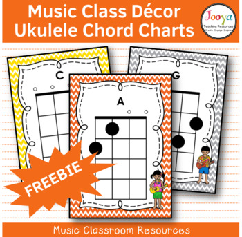 Preview of Music Class Decor - Ukulele Chord Charts