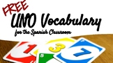 FREE UNO Vocabulary for the Spanish Classroom