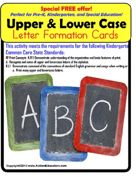 Preview of FREE Upper and Lowercase Letter Formation Writing Guide for Fine Motor Skills