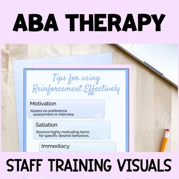 Preview of ABA Therapy Staff Training Visual Cues | Tips for Effective Reinforcement