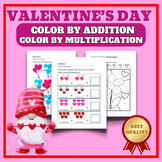 FREE VALENTINE'S DAY Color By Addition and Color by Multip