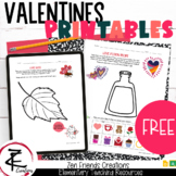 FREE - VALENTINES DAY PRINTABLES/Google Classroom/Distance