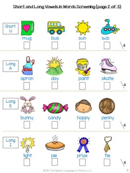 Long & Short Vowels in Isolation & In Words: /A/, /E/, /I/, /O/ & /U/