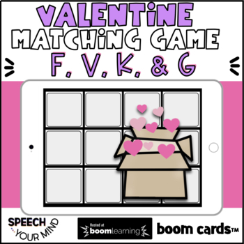Preview of FREE Valentine Articulation Boom Cards™ for F V K G Matching Game | Free Artic