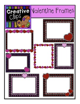 Preview of FREE Valentine Frames {Creative Clips Digital Clipart}