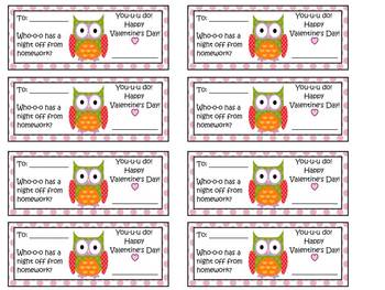 FREE Valentine Homework Pass by Downeast Teach | TpT