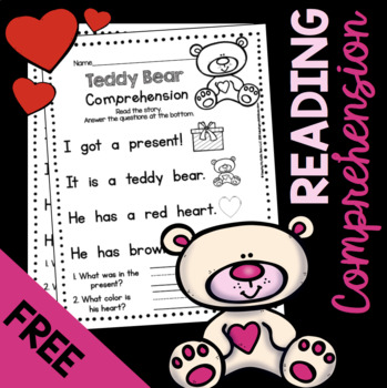 Preview of FREE Valentine Story With Comprehension Questions -  Valentines Day Reading