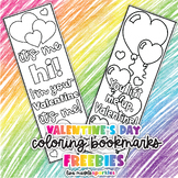 FREE Valentine's Day Bookmarks to Color Coloring Page Printable