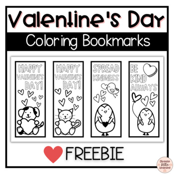 Valentine's Day Coloring Bookmarks by Tracee Orman