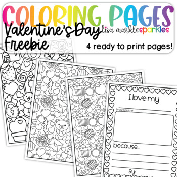 Preview of FREE Valentine's Day Coloring Pages and Activity