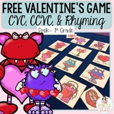 Valentine's Day CVC and Rhyming Game