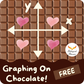 Preview of FREE Valentine's Day Math Graphing Activity on Chocolate Grid, Interactive & Fun