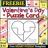 FREE Valentine's Day Puzzle Card- Send a special message w