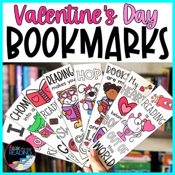 Preview of FREE Valentine's Day Reading Bookmarks, Valentine's Gifts Bookmarks to Color
