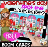 FREE! Valentine's Day Spot the differences BOOM CARDS- DIS