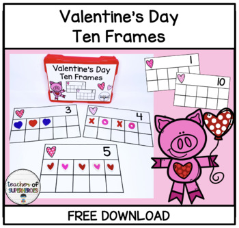 Preview of FREE Valentine's Day Ten Frames