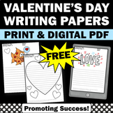FREE Valentine's Day Writing Papers with Picture Prompts f