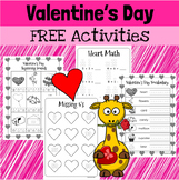 FREE Valentine's Day activities literacy, math, writing. K
