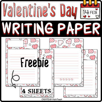 FREE Valentine #39 s Day writing paper by Pick #39 n Teach TpT
