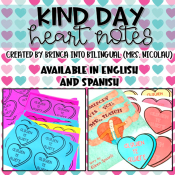 Preview of FREE Valentine's Kind Notes in ENGL & SPAN