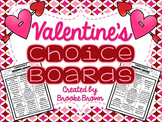 Valentine's Day Choice Boards for Literacy Centers