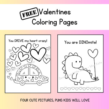 FREE Valentines Coloring Pages by Developing Little Minds - Miss Kate