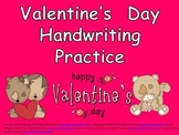 FREE Valentine's Day Handwriting Practice- Kindergarten & 