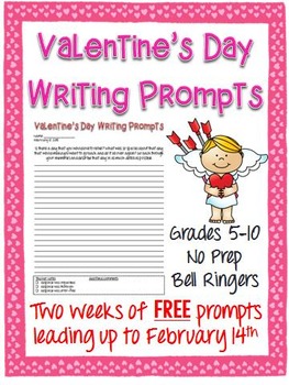 Preview of FREE Valentine's Day Writing Prompts