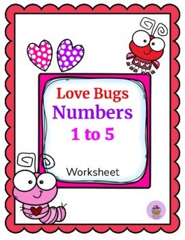 Preview of FREE: Valentines Day Numbers 1-5 Interactive Activity Sheets- Distance Learning