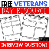 FREE Veterans Day Activity | Veteran Interview Questions