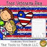 FREE Veterans Day Word Search for Vocabulary Worksheet and