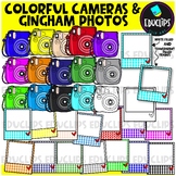 FREE Vibrant Polaroid Cameras and Gingham Photos Clipart S