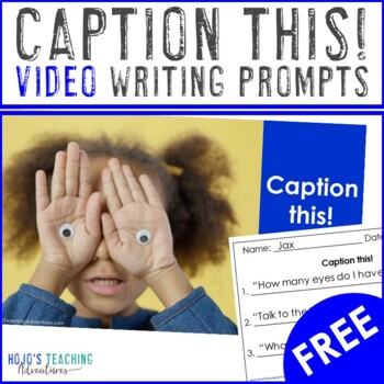 Preview of FREE Video Writing Prompts - Great to project in class or share digitally!