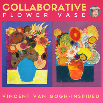 Preview of FREE Vincent van Gogh Inspired Sunflower Collaborative Vase Art Project