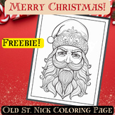 FREE! Vintage Santa Coloring Page: Zen-Doodle Delights for